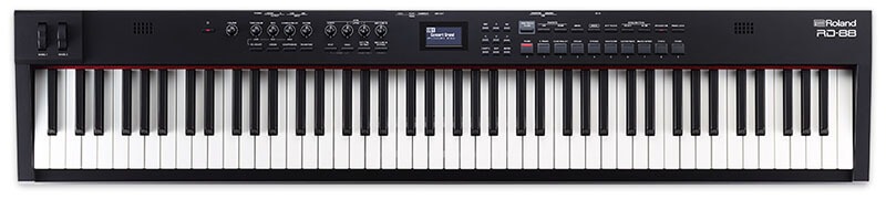 El RD-88 es un piano digital de escenario ligero y portátil con sonidos de muy alta calidad. 