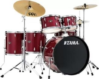 Tama Imperialstar IE62C cheap drum kit complete with 6 shell cymbals and 22" kick drum, ideal for beginner to advanced and intermediate drummers.