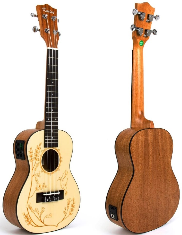 Kmise UK-24 è una delle migliori opzioni di ukulele economiche per principianti se stai cercando uno elettrico.