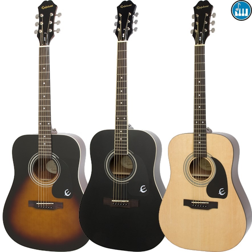 Epiphone DR-100, cheap acoustic guitars from Gibson's second brand.