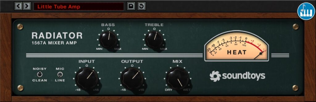SoundToys Radiator Interface, one of the best vocal plugins for digitally adding those same warm colors of vintage tube mixers to your tracks.